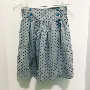 2/$20 Gray Comme Toi Polka Dot Skirt Size Small